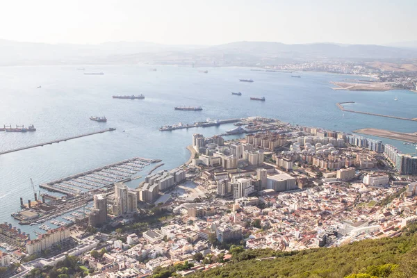 Panoramautsikt Över Algecirasbukten Gibraltar Iberiska Halvön Storbritannien — Stockfoto