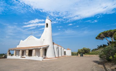 Famous Stella Maris church in Porto Cervo, Emerald coast, Sardinia, Italy