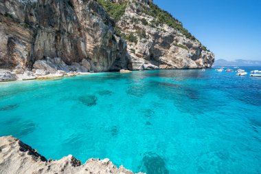 Famous Cala Mariolu at Gulf of Orosei in Sardinia, Italy clipart