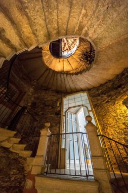 Güzel Lago Maggiore, Stresa, İtalya 'daki ünlü Palazzo Borromeo' nun iç mekanları.