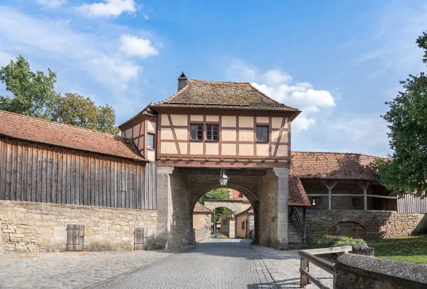 Rothenburg Der Tauber Casa Tradicional Alemã Alemanha — Fotografia de Stock