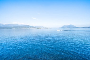 İtalya 'daki Lago Maggiore Panorama Manzarası