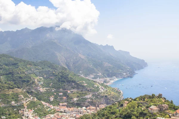 Widok Ravello Willi Rufolo Wybrzeżu Amalfi Włochy — Zdjęcie stockowe
