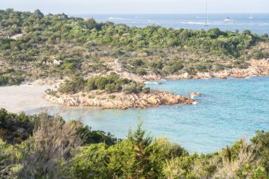Sardinya, İtalya 'da ünlü Spiaggia del Principe
