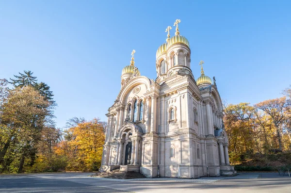 Old Tradisional Kapel Ortodoks Rusia Wiesbaden Jerman — Stok Foto