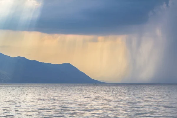 Vacker Sjöutsikt Genève Från Montreux Schweiz — Stockfoto