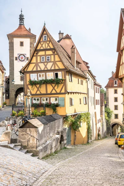 Rothenburg Der Tauber Casa Tradicional Alemana Alemania —  Fotos de Stock