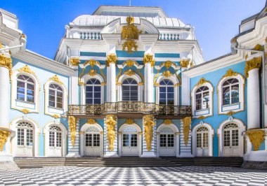 Catherine Park 'taki Hermitage Pavyonu' nun dışı, Tsarskoye Selo, St Petersburg, Rusya