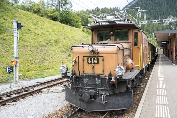 Famoso Tren Vapor Histórico Entre Davos Filisur Suiza —  Fotos de Stock