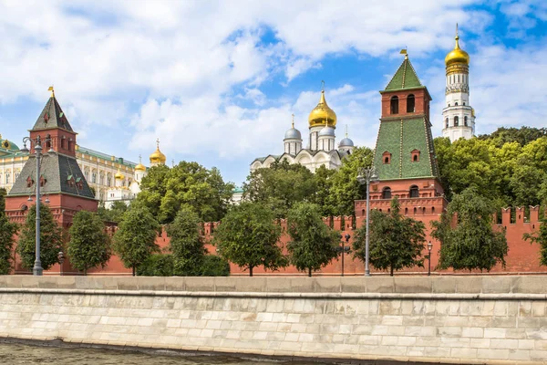 Uitzicht Het Moskou Kremlin Wall Panorama Rusland — Stockfoto