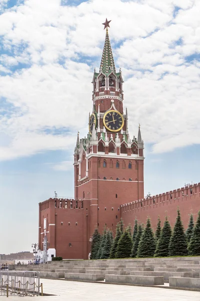 Blick Auf Den Erlöserturm Roten Platz Moskau Russland — Stockfoto