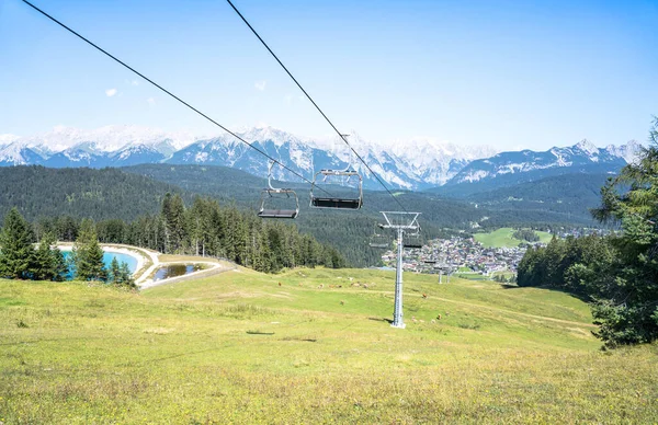 Idylliczny Letni Krajobraz Seefeld Austria — Zdjęcie stockowe