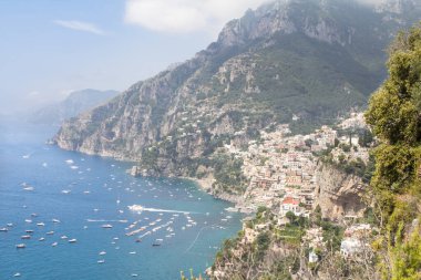 Beautiful view of the city and bay of Positano, Amalfi coastline, Italy