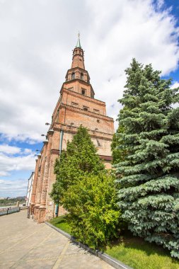 Kazan, Tataristan, Rusya 'daki Bakire Kulesi' nin manzarası