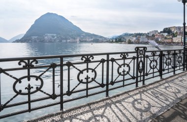 Lugano Gölü manzaralı, İsviçre