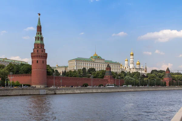 Uitzicht Het Moskou Kremlin Wall Panorama Rusland — Stockfoto