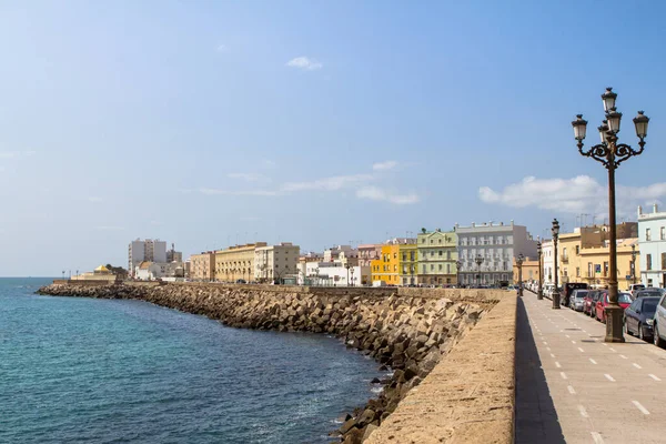 Güneşli Bir Günde Cadiz Kıyı Şeridi Manzarası Endülüs Spanya Telifsiz Stok Fotoğraflar