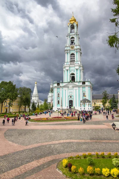 Vista Del Campanario Santísima Trinidad Sergio Lavra Moscú Rusia — Foto de Stock