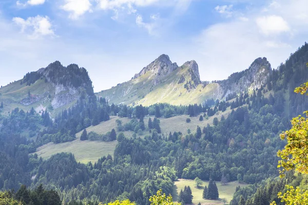 Идиллический Пейзаж Альпах Недалеко Швейцарского Города Фаматт — стоковое фото
