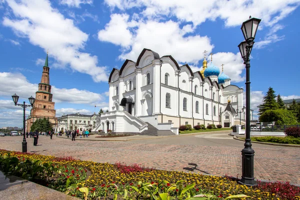 Kazan Tataristan Rusya Daki Annunciation Soyembika Kulesi Katedrali Manzarası — Stok fotoğraf