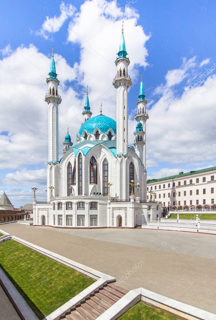 View of the Kul-Sharif-Mosque in Kazan, Tatarstan, Russia
