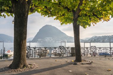 Lugano Gölü manzaralı, İsviçre