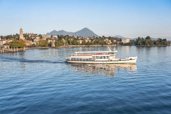 Ansicht Der Stadt Pallanza Vom Lago Maggiore Italien — Stockfoto