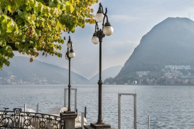 Lugano Gölü manzaralı, İsviçre