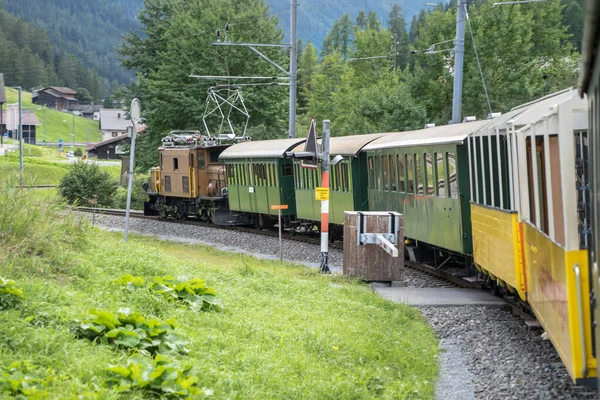 Famoso Tren Vapor Histórico Entre Davos Filisur Suiza —  Fotos de Stock