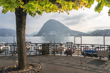 Lugano Gölü manzaralı, İsviçre