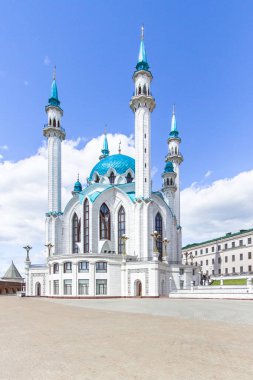 Kazan, Tataristan, Rusya 'daki Kul-Sharif-Camii manzarası