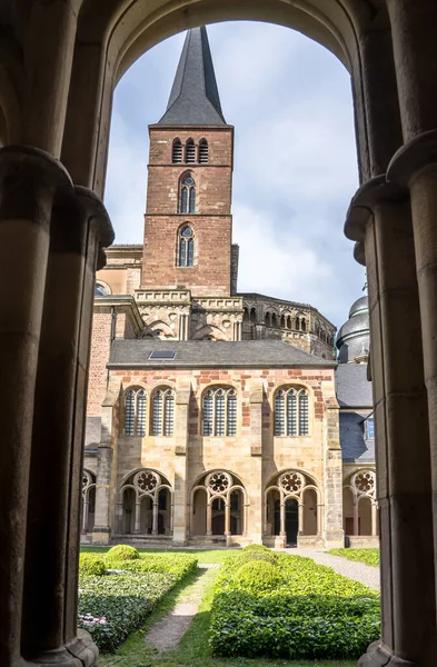 Nádvoří Německého Gotického Kláštera Katedrály Petra Trieru — Stock fotografie