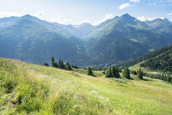 オーストリアアルプス サンアントン チロルの牧歌的な夏の風景 — ストック写真