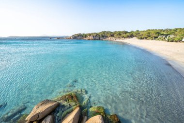 Famous Spiaggia Capriccioli in Sardinia, Italy clipart