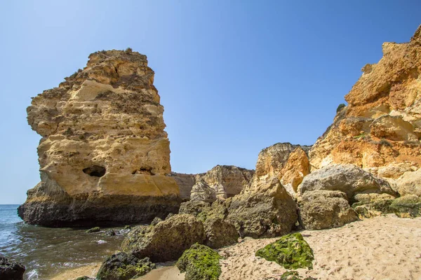 Άποψη Της Praia Marinha Στο Portimao Περιφέρεια Algarve Πορτογαλία — Φωτογραφία Αρχείου