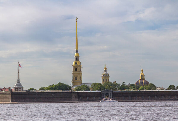 View of the Peter and Paul Fortress in Saint Petersburg, Russia