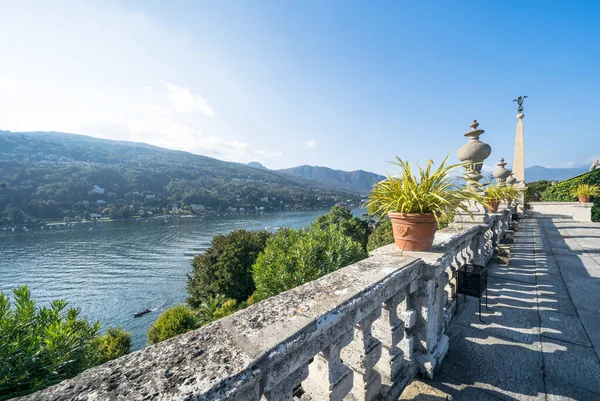 Jardín Del Palazzo Borromeo Famosa Isola Bella Lago Maggiore Italia — Foto de Stock