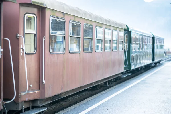 Vintage Train Bogies Parking Sur Les Voies Ferrées — Photo