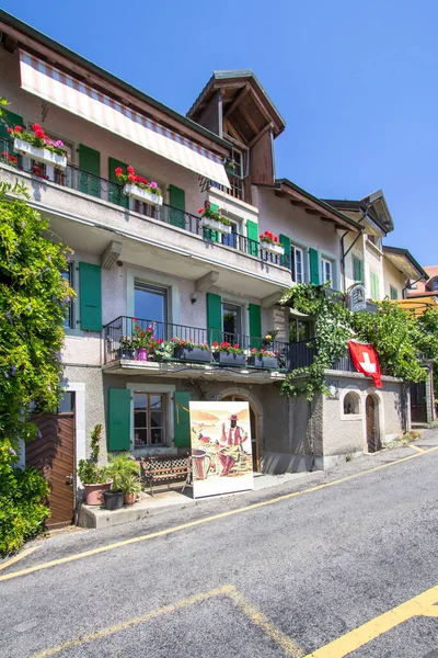 Sviçre Nin Lavaux Bölgesindeki Chexbres Köyü — Stok fotoğraf