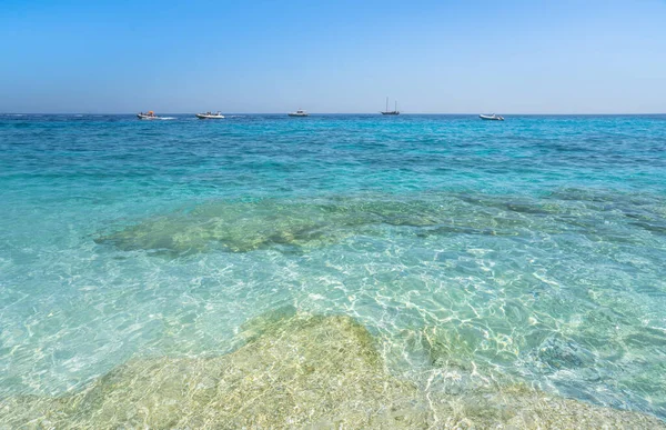 Agua Mar Color Azul Golfo Orosei Cerdeña Italia — Foto de Stock