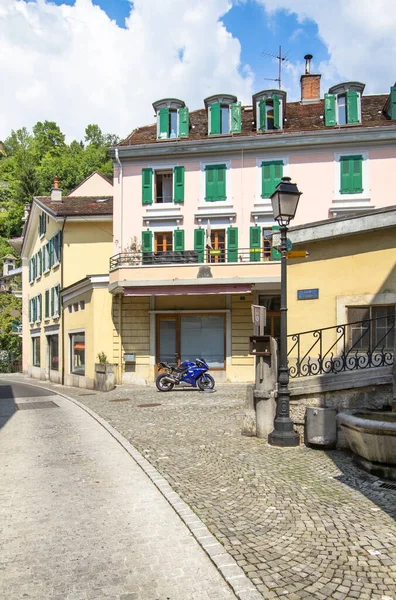 Architektura Budov Montreux Švýcarsko — Stock fotografie