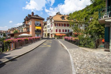 Building architecture in Montreux, Switzerland
