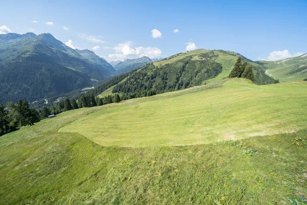 Idylliczny Letni Krajobraz Alpach Austriackich Saint Anton Tyrol — Zdjęcie stockowe