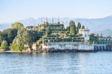 Maggiore Gölü 'ndeki Isola Bella Adası, Borromean Adaları, İtalya