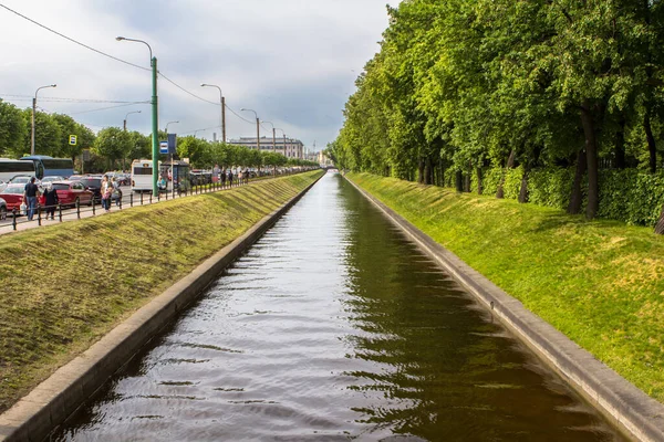 Small stream in Saint Petersburg, Russia