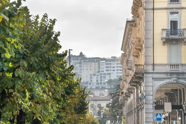 Ιστορικά Κτίρια Στο Κέντρο Της Πόλης Lugano Ελβετία — Φωτογραφία Αρχείου