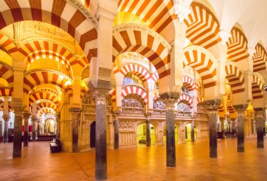 Cordoba, Endülüs, İspanya 'daki La Mezquita Katedrali' nin (cami) içinde.