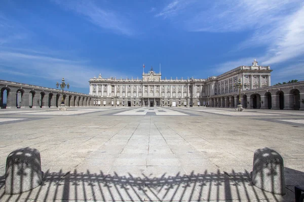 Panoramatický Výhled Královský Palác Madridu Španělsko — Stock fotografie