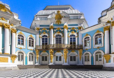 Catherine Park 'taki Hermitage Pavyonu' nun dışı, Tsarskoye Selo, St Petersburg, Rusya