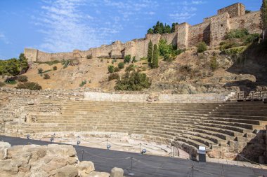 Anfiteatro de Malaga - Antik Roma harabeleri amfiteater, Malaga, Endülüs, İspanya